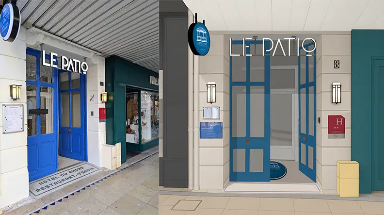 présentation projet vesperiart-façade hotel le patio